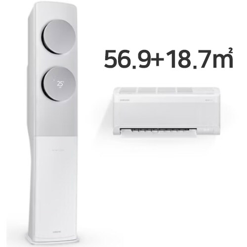 [삼성] 비스포크 무풍 클래식 2in1 에어컨 19+6평형 메탈화이트&메탈릭실버 (AF19C7932WZR1S) 상세 이미지 2