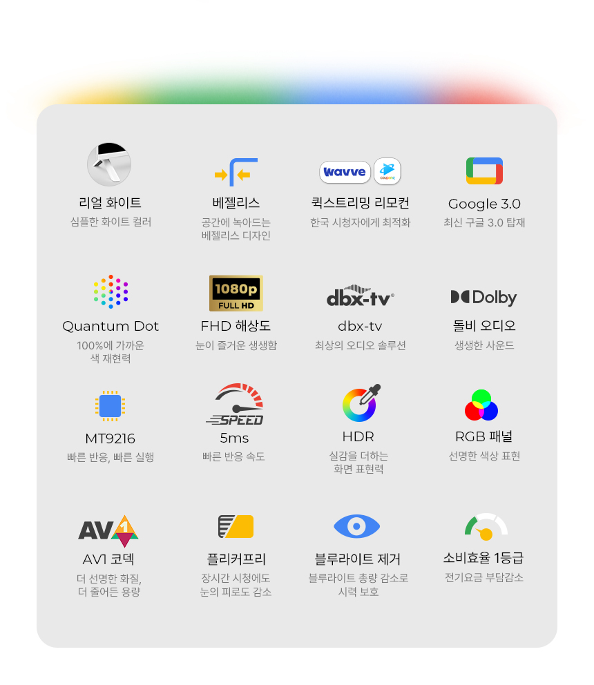 [더함] 스마트 구글 5.0 OS 안드로이드 14 QLED TV 75인치 120Hz 스탠드형 (G754Q-5.0_ST) 상세 이미지 5