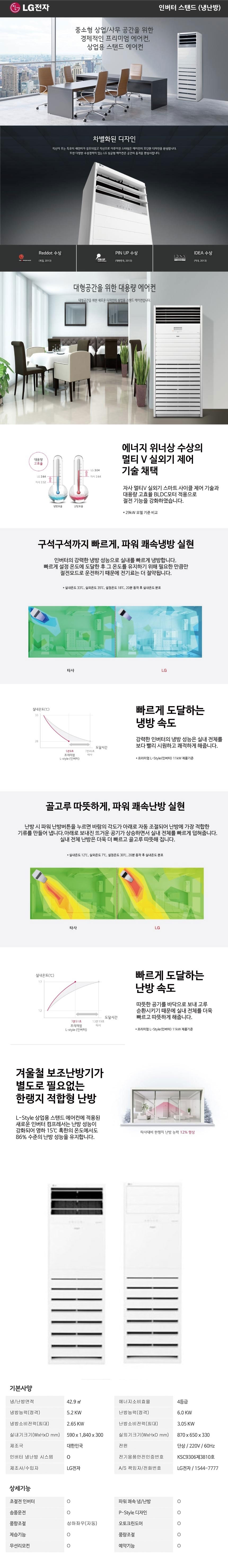 [LG]스탠드 냉난방기 13평형(PW0520R2L) 상세 이미지 4