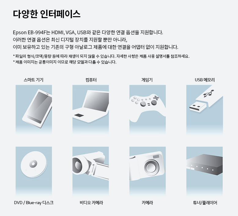 [엡손] 일반투사 빔프로젝터 (EB-994F) 상세 이미지 2