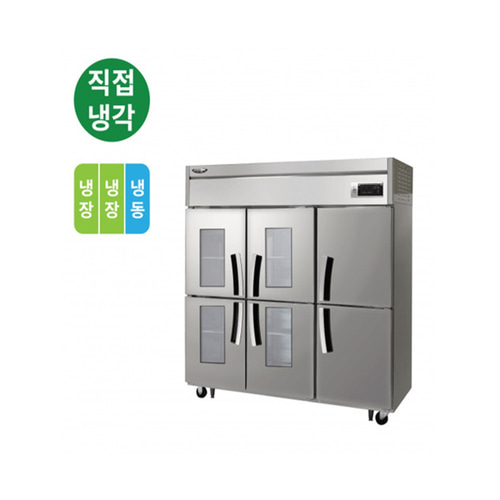 [라셀르] 직냉식 유리도어  냉장고+냉동고 1700L급 (올스텐) (36) LD-1765RF-4G 상세 이미지 1