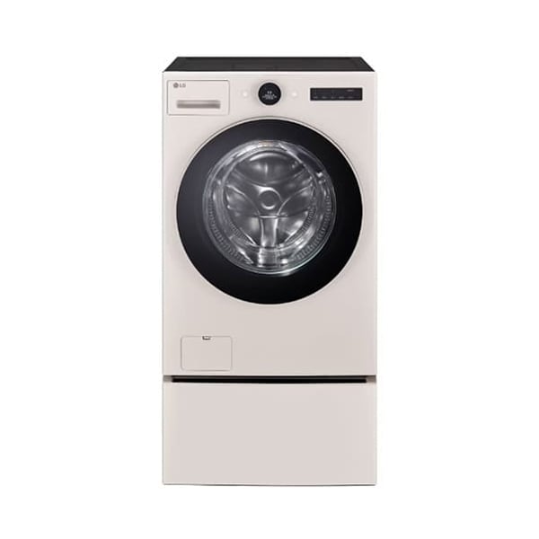 [LG] 트롬 오브제컬렉션 워시콤보 세탁기 25kg+건조기 15kg + 키높이 수납함 네이처 베이지 (FH25EAEF)