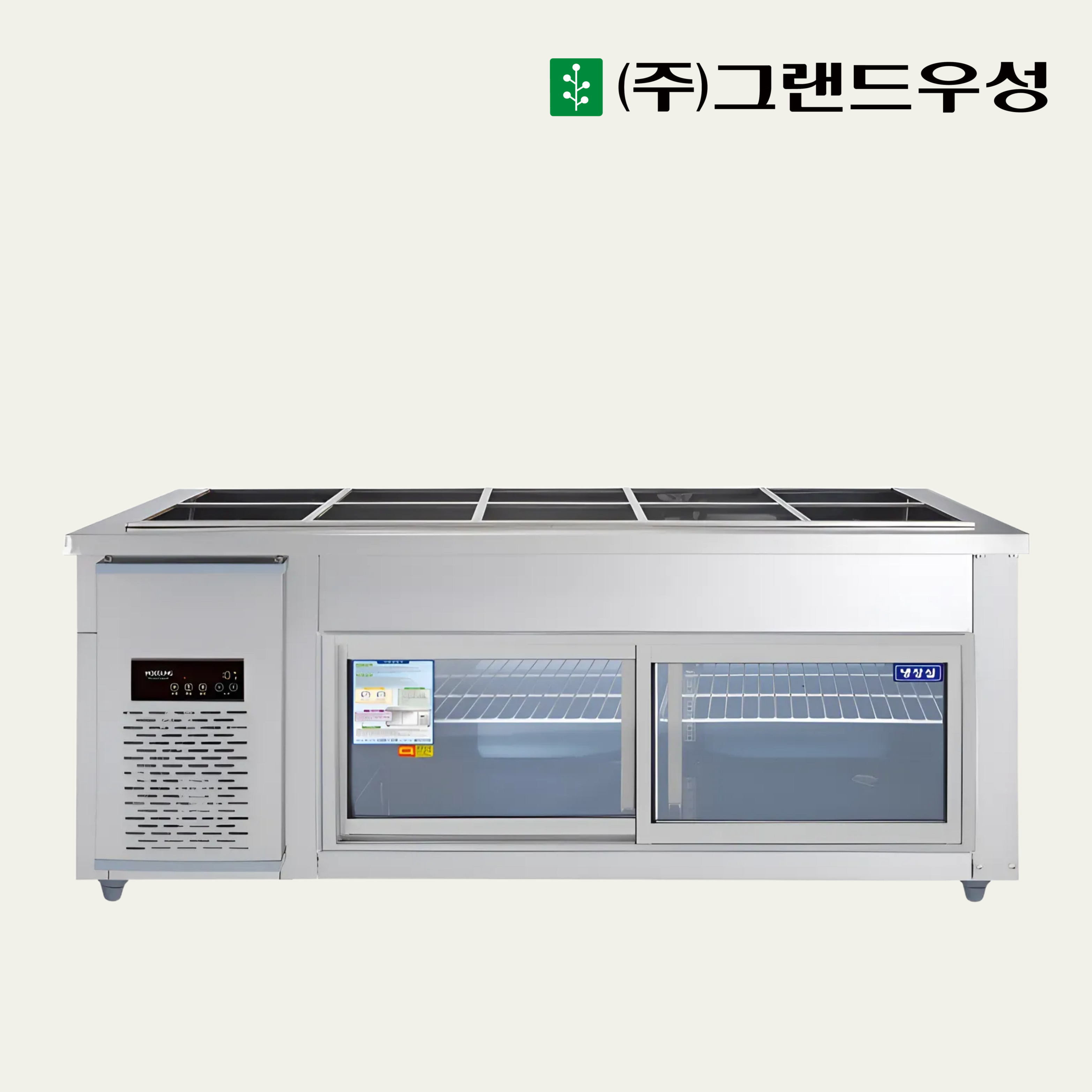 CI_[그랜드우성] 직냉식 반찬 냉장고 360L 내부스텐 (CWSM-180RB_내부스텐) 썸네일 2
