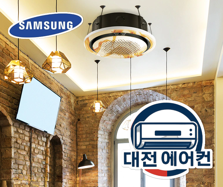 [삼성] 천장형 360CST 원형 냉난방기 사각판넬 30평형(삼상) (AC110CS6PHH1SY) 썸네일 1