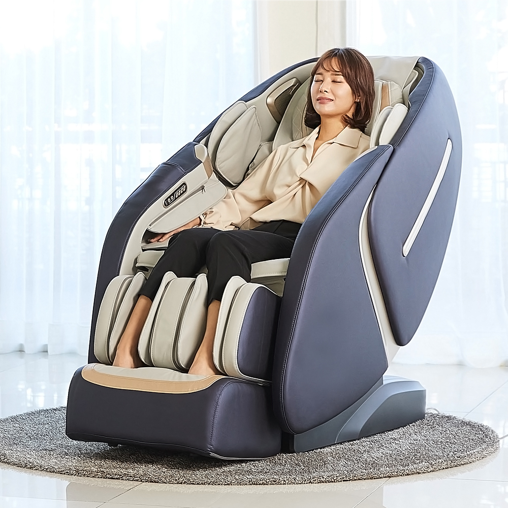 [웰모아] 로보스퀘어 AI 음성인식 안마의자 (매트 세틴 네이비) (HCW-7200) (36개월) 썸네일 1
