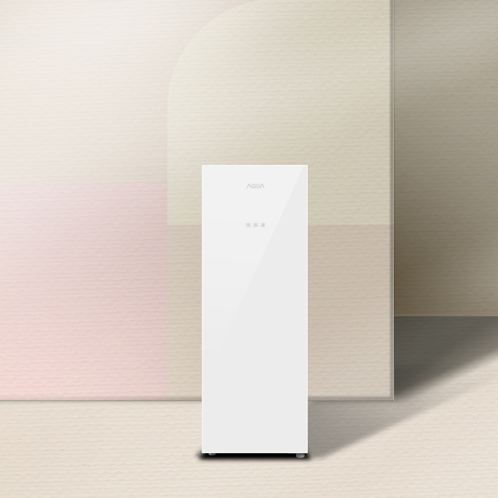 [하이얼] 글램글라스 슬림 스탠드형 1도어 김치냉장고 80L (글램화이트) (ARK80MNGW) (36개월)