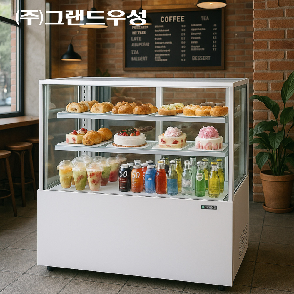[그랜드우성] 간냉식 제과쇼케이스 1200 사각 뒷문형 3단 (올스텐) (36) GWBKRG12CF (올스텐) 썸네일 3