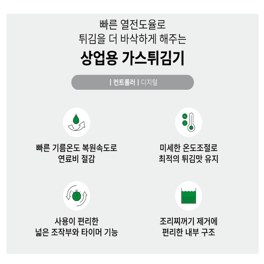 [그랜드우성] 업소용 가스 튀김기 44L (LPG or LNG 선택) (36) GW-GF901 썸네일 3