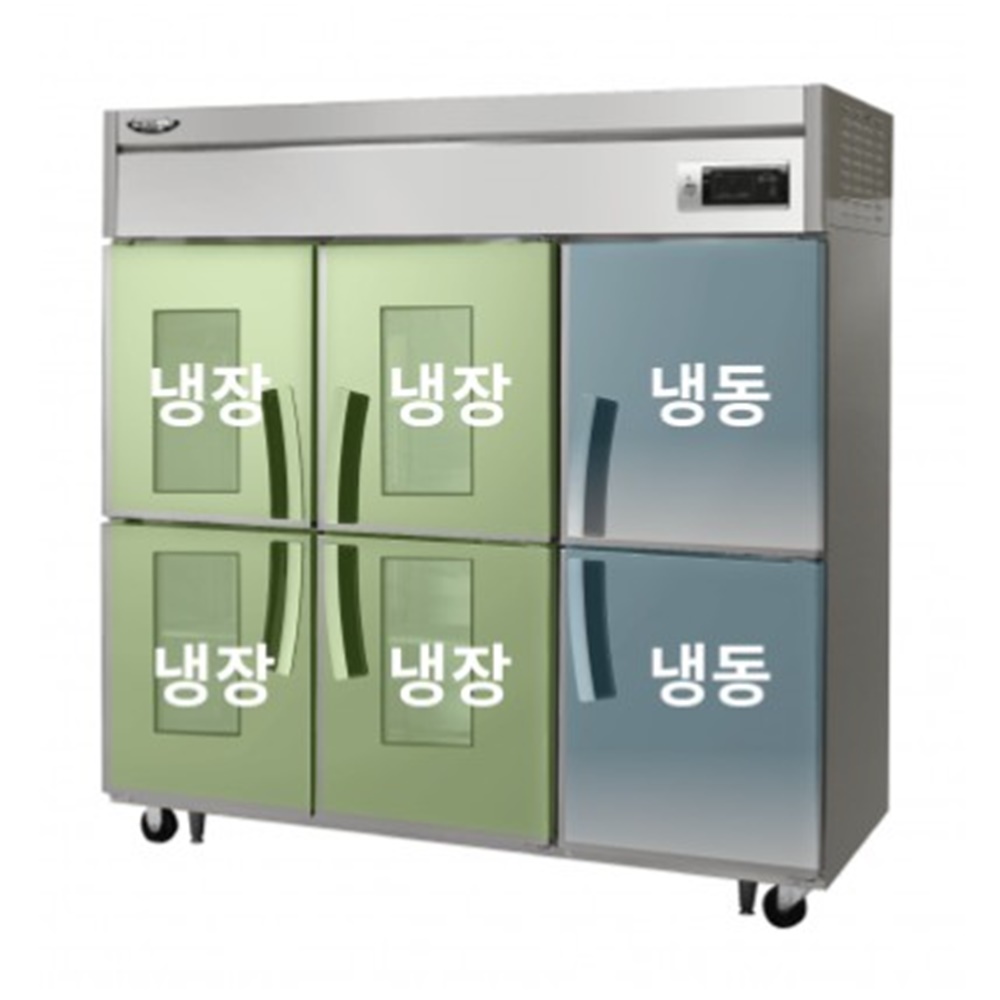 [라셀르] 직냉식 유리도어  냉장고+냉동고 1700L급 (올스텐) (36) LD-1765RF-4G 썸네일 3