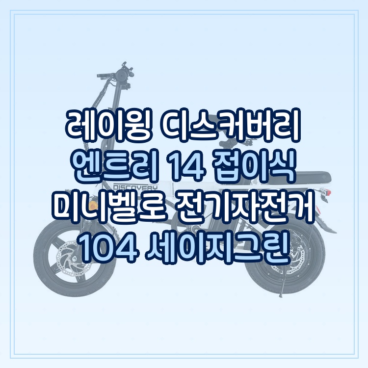 [레이윙] 디스커버리 F14E 전기자전거 10A (세이지그린) (36) F14E10_GN 썸네일 4